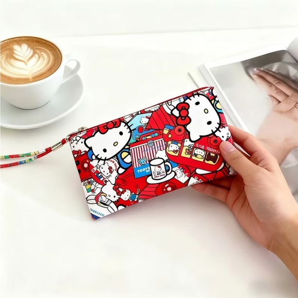 Hello Kitty Red and White Wristlet - Picture 2 of 2